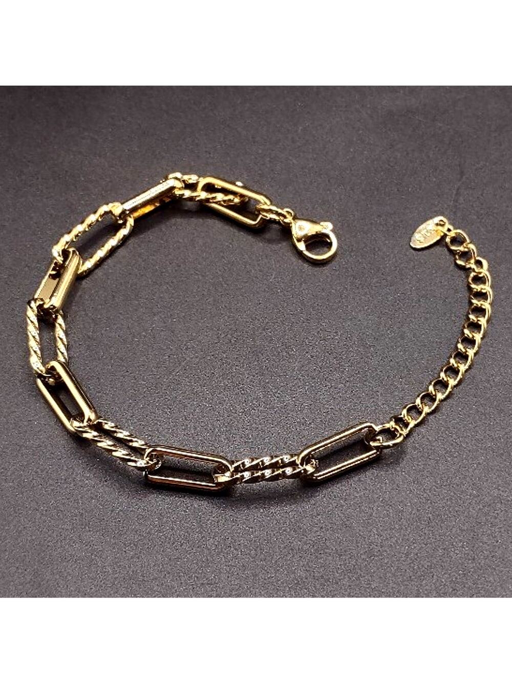 18k Gold Plated Twisted Rope Chain Link Bracelet Y2K Anniversary Birthday Gift